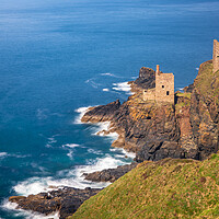 Buy canvas prints of Long duration image of the ruins at Botallack tin  by Steve Heap