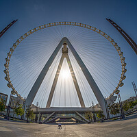 Buy canvas prints of Fisheye view of Ain Dubai observation wheel on Blu by Steve Heap