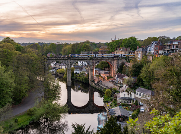 Old stone railway viaduct over River Nidd in Knare Picture Board by Steve Heap