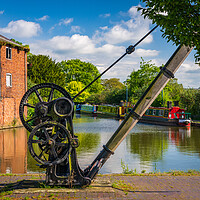 Buy canvas prints of Colorful canal narrowboats in Ellesmere in Shropsh by Steve Heap