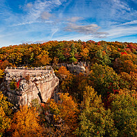 Buy canvas prints of Coopers Rock state park overlook over the Cheat Ri by Steve Heap