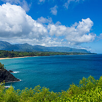 Buy canvas prints of Coastline to Princeville from Kilauae Lighthouse Kauai by Steve Heap