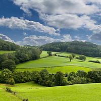 Buy canvas prints of Panorama of Welsh countryside by Steve Heap