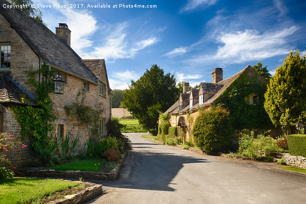 Old cotswold stone houses in Icomb Picture Board by Steve Heap