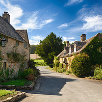 Buy canvas prints of Old cotswold stone houses in Icomb by Steve Heap