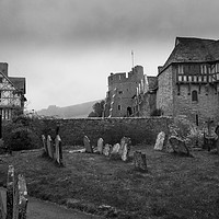Buy canvas prints of Graveyard by Stokesay castle in Shropshire by Steve Heap