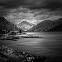 Buy canvas prints of Moody black and white photo of Wastwater in Englis by Steve Heap