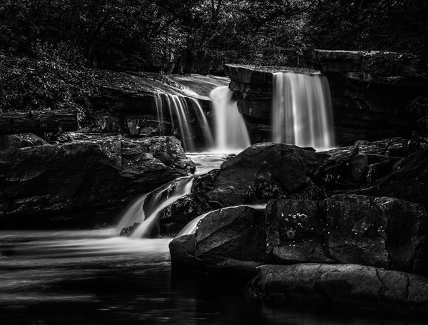 Waterfall on Deckers Creek near Masontown WV Picture Board by Steve Heap