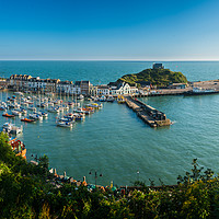 Buy canvas prints of Sunrise over the tourist town of Ilfracombe in Dev by Steve Heap
