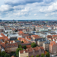 Buy canvas prints of High definition panorama of Copenhagen Denmark by Steve Heap