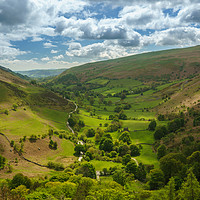 Buy canvas prints of View down valley from top of Pistyll Rhaeadr by Steve Heap