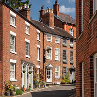 Buy canvas prints of Pretty Georgian street and homes in Shrewsbury by Steve Heap
