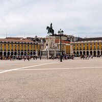Buy canvas prints of High resolution panorama of Commerce Square in Lisbon by Steve Heap