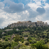 Buy canvas prints of Acropolis hill rises above Greek Agora in Athens by Steve Heap