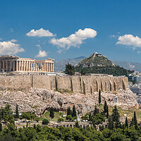 Buy canvas prints of Panorama of city of Athens from Lycabettus hill by Steve Heap