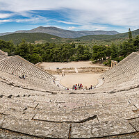 Buy canvas prints of Massive amphitheatre at Sanctuary of Asklepios at Epidaurus Gree by Steve Heap