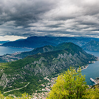 Buy canvas prints of View of Bay of Kotor from Serpentine road by Steve Heap