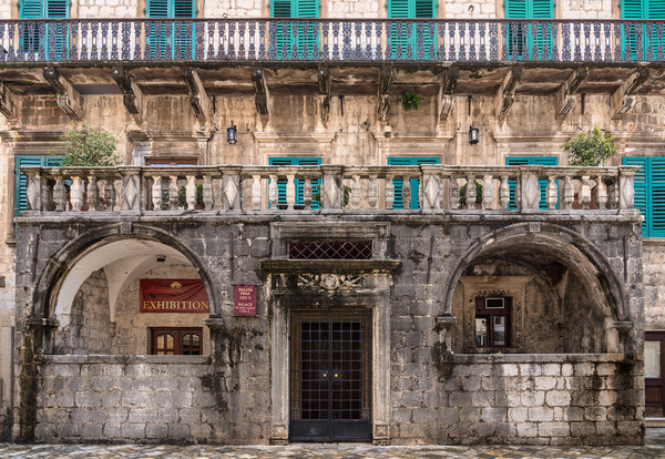 Palace of Pima Family in the Old Town of Kotor in Montenegro Picture Board by Steve Heap
