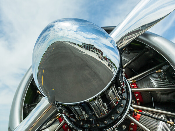 Close up of propeller on American AT-6 Texan engine Picture Board by Steve Heap