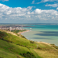 Buy canvas prints of Panorama of the resort of Eastbourne in Sussex by Steve Heap