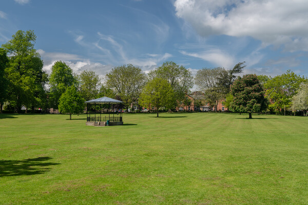 Band stand in the memorial gardens or town park in Oswestry Shro Picture Board by Steve Heap