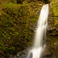 Buy canvas prints of Small cascade in waterfall of Pistyll Rhaeadr in Wales by Steve Heap
