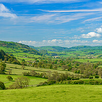 Buy canvas prints of Panorama over typical english or welsh farming country by Steve Heap