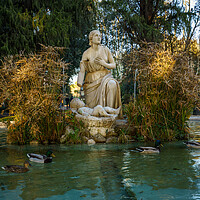 Buy canvas prints of Fountain of Moses in Borghese Gardens by Steve Heap