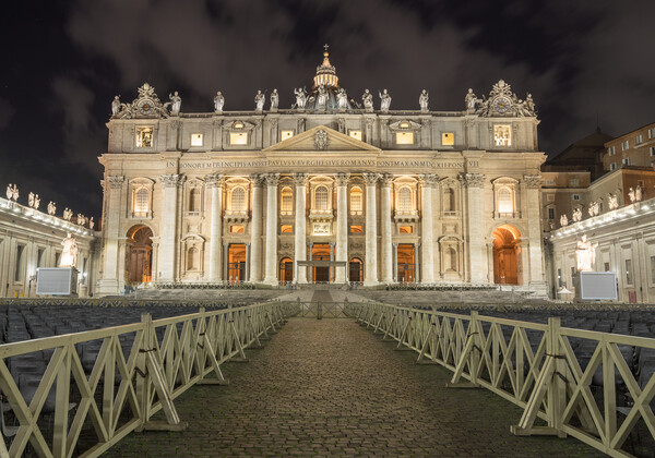 Entrance to St Peters Basilica at Easter Picture Board by Steve Heap