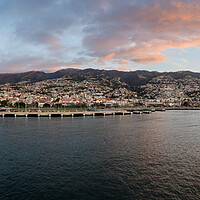 Buy canvas prints of Panorama of Funchal in Madiera at dawn by Steve Heap
