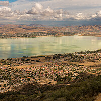 Buy canvas prints of Panorama of Lake Elsinore in California by Steve Heap