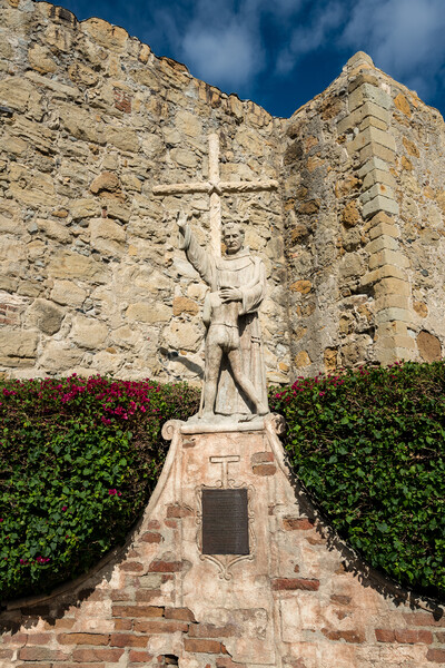 Statue of Junipero Serra in San Juan Capistrano mission Picture Board by Steve Heap