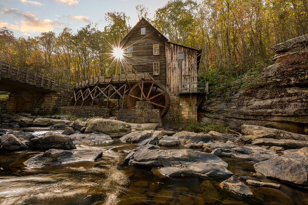 Babcock grist mill in West Virginia Picture Board by Steve Heap