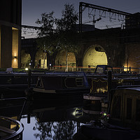 Buy canvas prints of Granary Wharf, Leeds Late Evening Illuminations by Brian R White