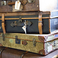 Buy canvas prints of Vintage Luggage by Jackie Davies