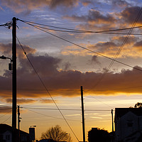 Buy canvas prints of Neighbourhood Sunset by Jackie Davies