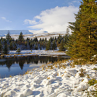 Buy canvas prints of Brecon Beacons Reservoir  by Jackie Davies