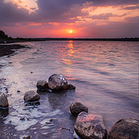 Buy canvas prints of Sunset at the Lake by Indranil Bhattacharjee