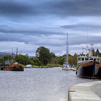 Buy canvas prints of Stormy canal       by Peter Balfour