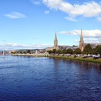 Buy canvas prints of View from Bridge Street Inverness      by Peter Balfour