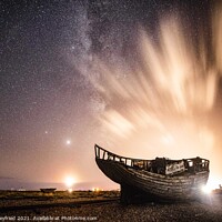 Buy canvas prints of Shipwreck at Night, Dungeness by Dirk Seyfried
