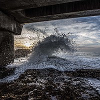 Buy canvas prints of Under The Pier, South Africa by Dirk Seyfried