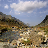 Buy canvas prints of Wales: Llanberis Pass, Snowdonia, North Wales by David Bigwood