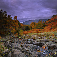 Buy canvas prints of Scafell from Ashness Bridge, Cumbria by David Bigwood