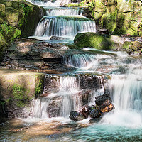 Buy canvas prints of Lumsdale Falls by Peter Zabulis