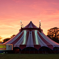 Buy canvas prints of Sunset over the big top by Peter Zabulis