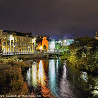 Buy canvas prints of Paisley River at Night, Renfrewshire, Scotlannd by Peter Gaeng