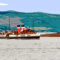 Buy canvas prints of Ps Waverley Paddle Steamer in Largs - Scotland.  by Peter Gaeng
