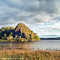Buy canvas prints of Dumbarton Rock and the river Clyde - Scotland by Peter Gaeng