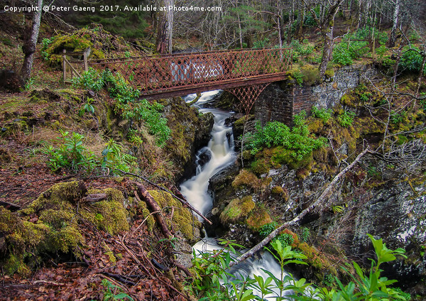 Rusty bridge in Glen Affric Picture Board by Peter Gaeng